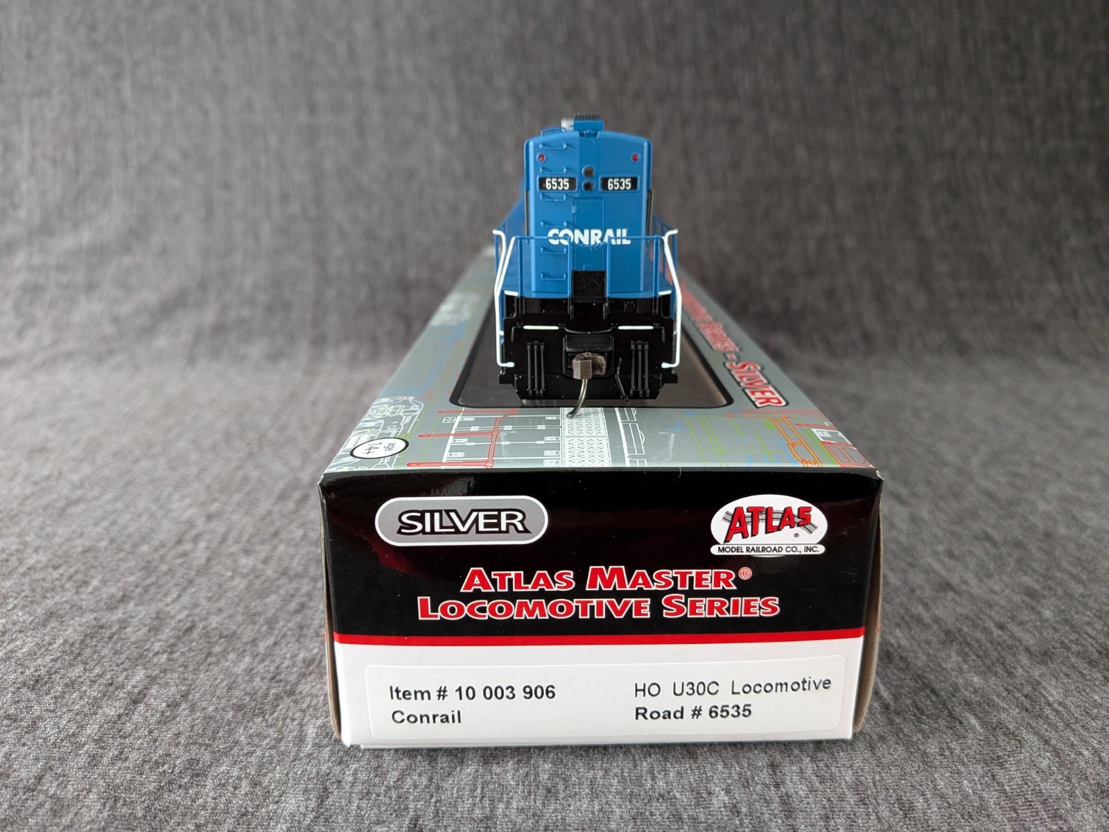 Atlas HO U30C, Conrail #6535, Item #10 003 906, Silver Series DCC Ready.
