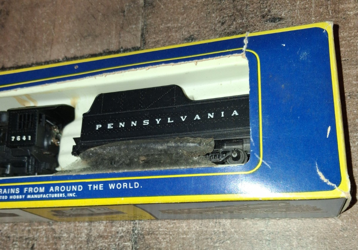 Vintage AHM 5141-B HO Penn Railroad 0-6-0 USRA Switcher 7641 w/Box Tested Read