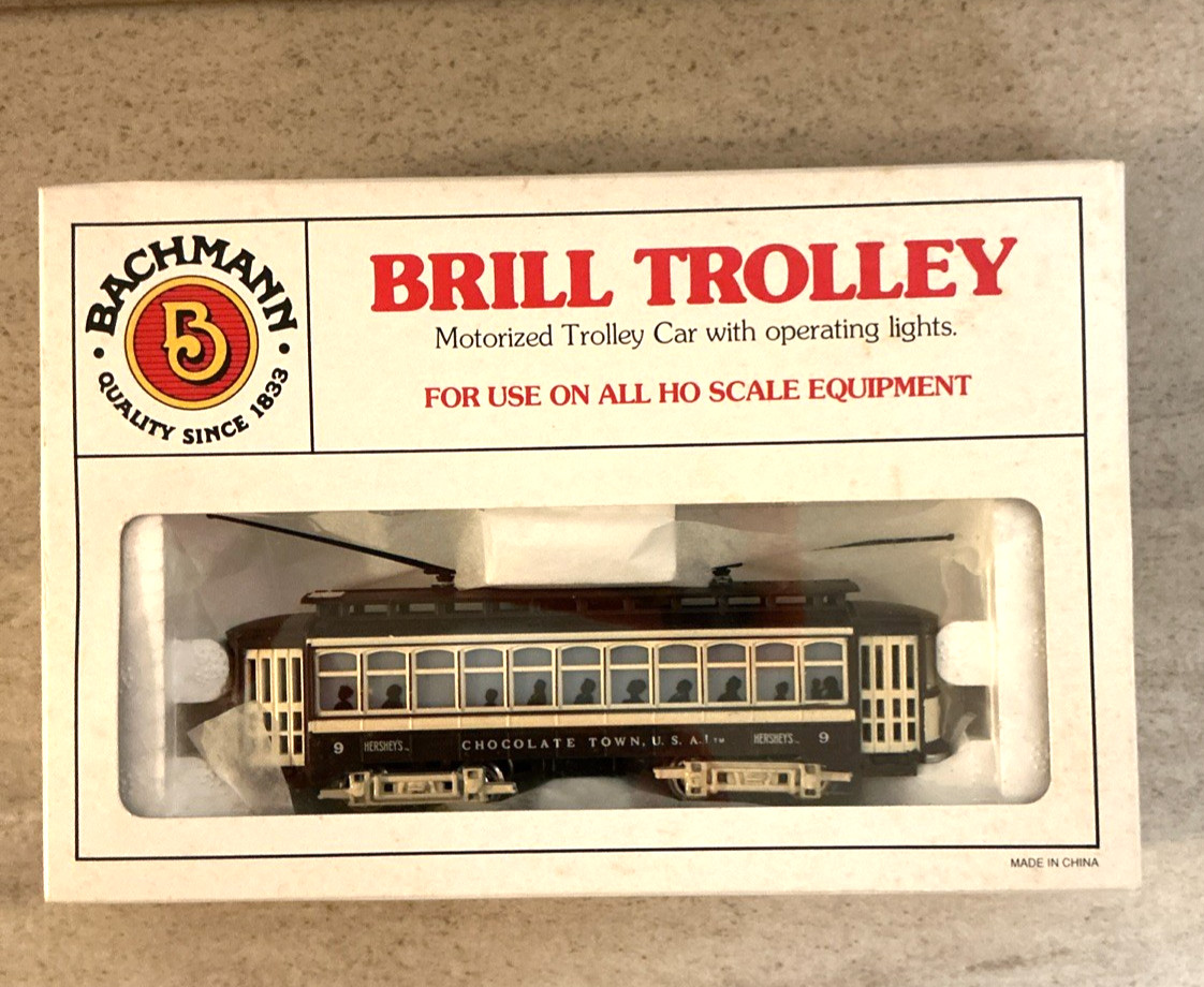 Bachmann Brill Trolley HO Scale Hershey’s Chocolate Town Lighted #9