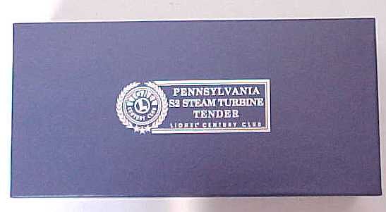 Lionel 6-18068 Century Club O Pennsylvania S2 Steam Turbine Tender w Railsounds