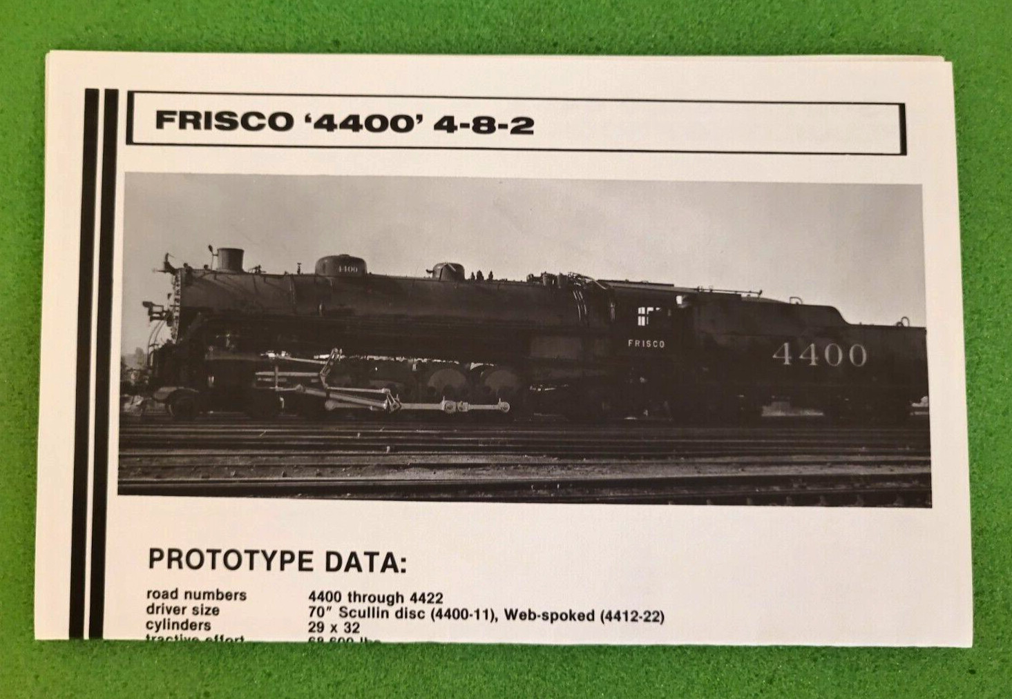 Overland Models BRASS HO Frisco #4406 4-8-2 Custom Painted by OMI New Tested