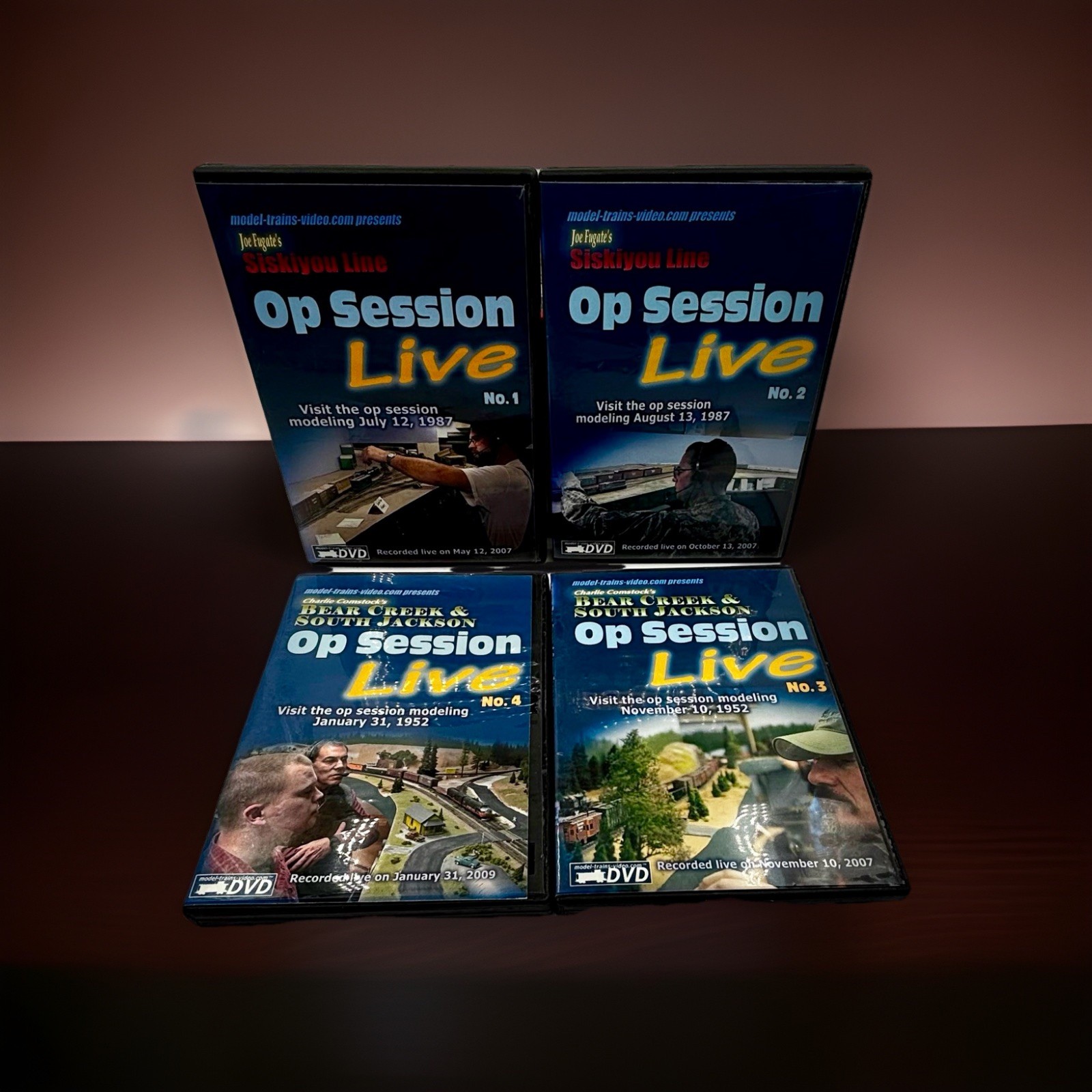 Model Railroad Train Op Session Live-Joe Fugate’s Siskiyou Line DVD Lot 1-4