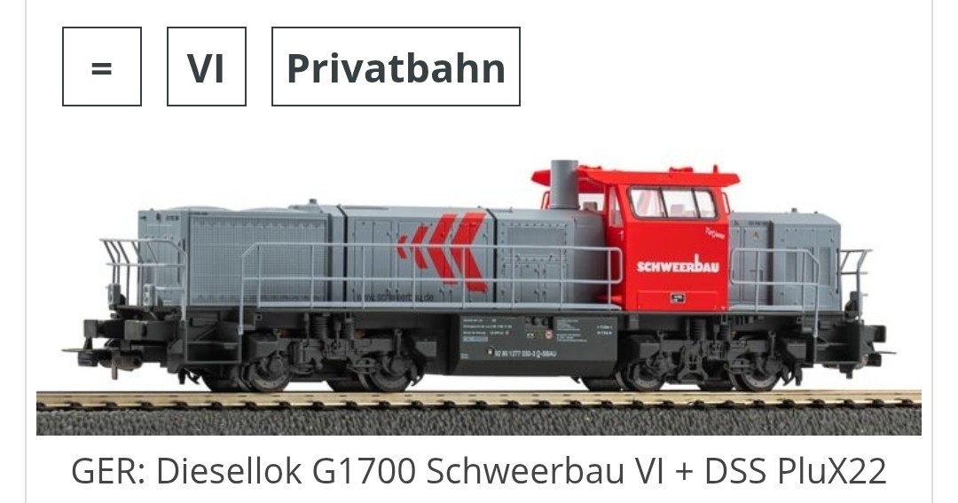 Piko G1700 Diesel Locomotive 59178 HO Scale DCC Ready