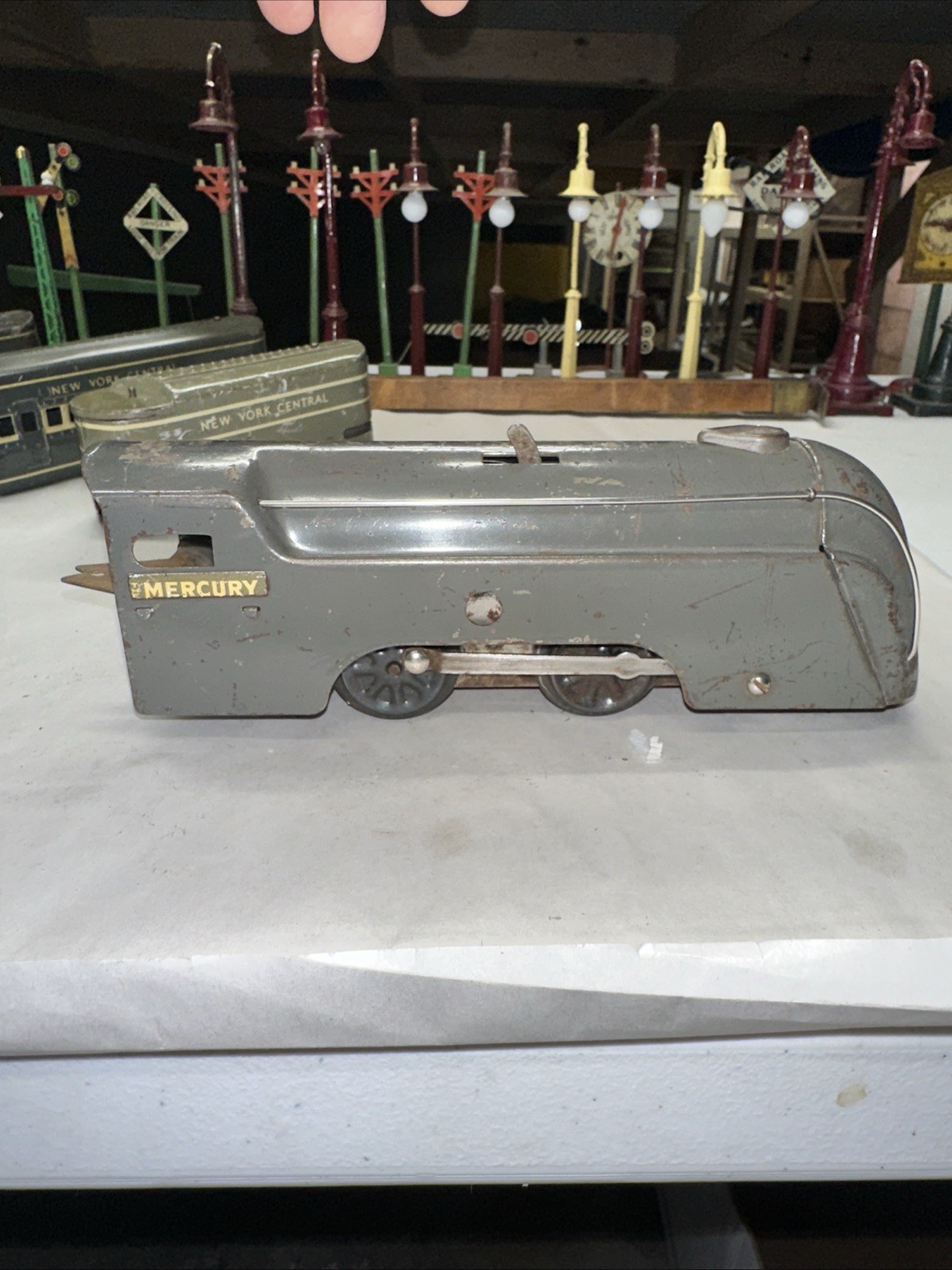 Marx Prewar Mercury NYC Wind Up Train Set Complete O Gauge Tin Litho Works