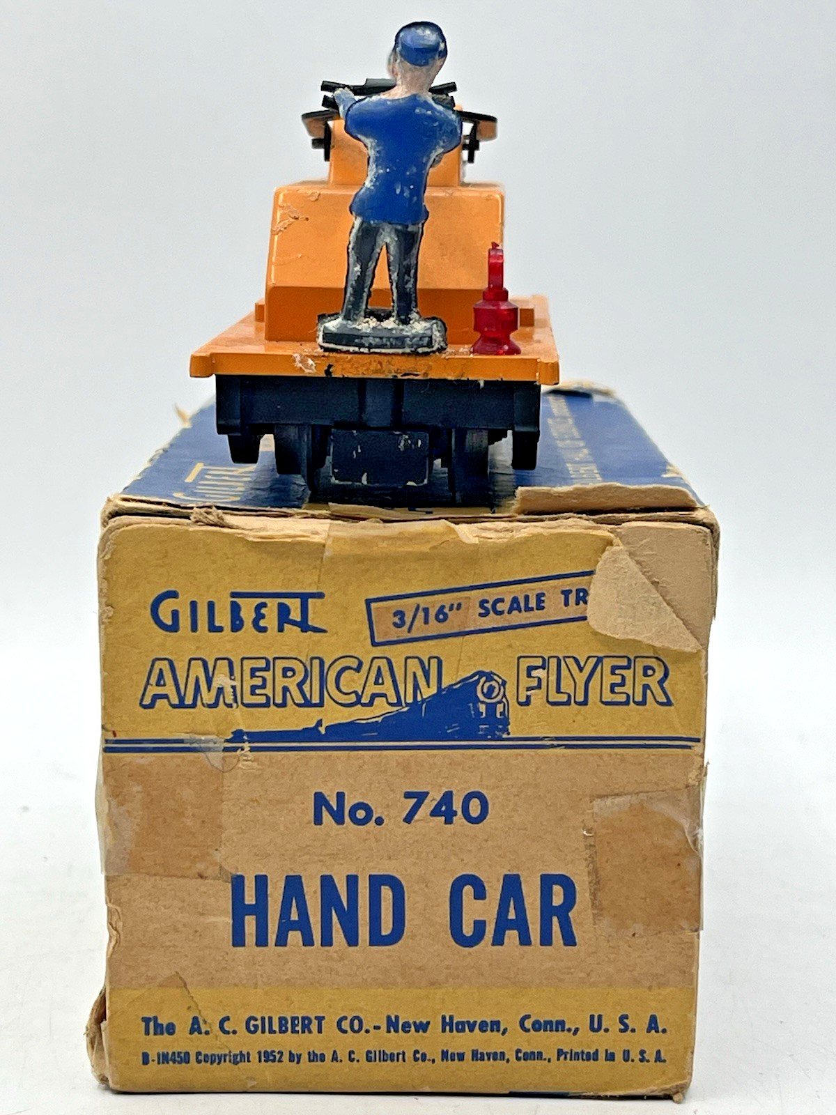 Gilbert American Flyer S Gauge 740 Handcar With Original Box – Runs