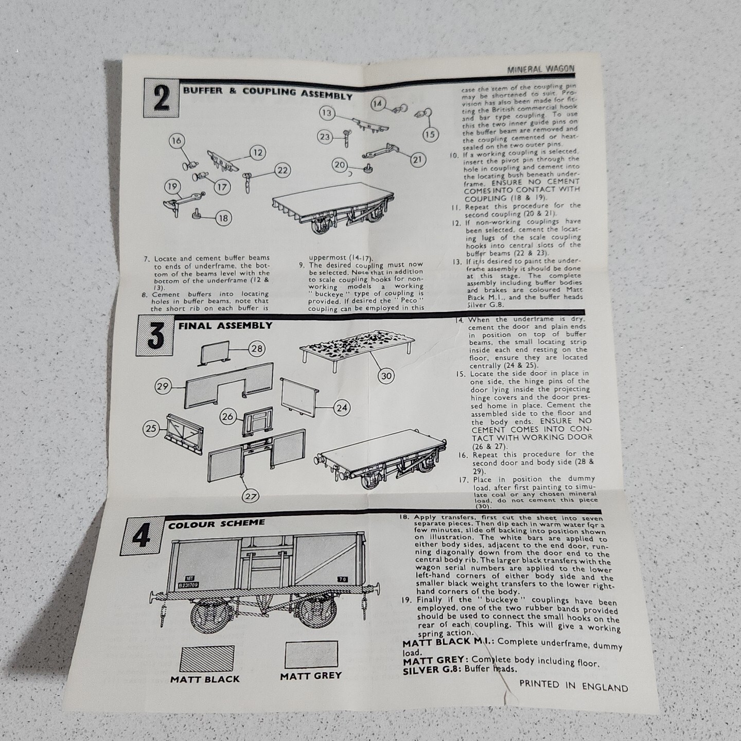 AIRFIX MINERAL WAGON OO SCALE CONSTRUCTION KIT TRAIN Vintage Locomotive