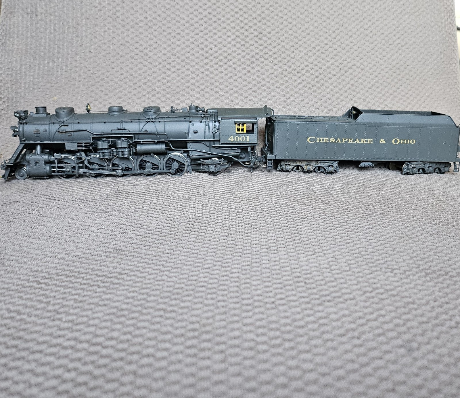 SUNSET MODELS HO C&O 2-10-2 BRASS ENGINE & TENDER in Box