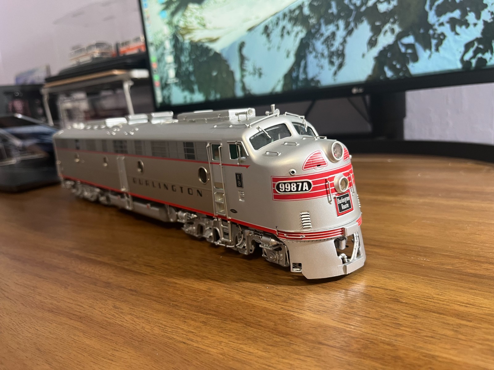 O Scale Brass Key Model Imports Last Run CB&Q EMD Red Nose E-9A #9987