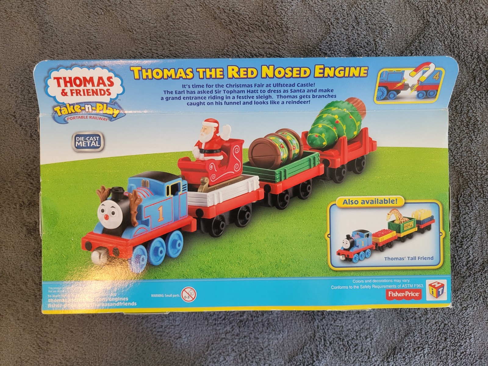 THOMAS TRAIN Take N Play the Red Nose Engine Christmas Rare 2013 Target Santa