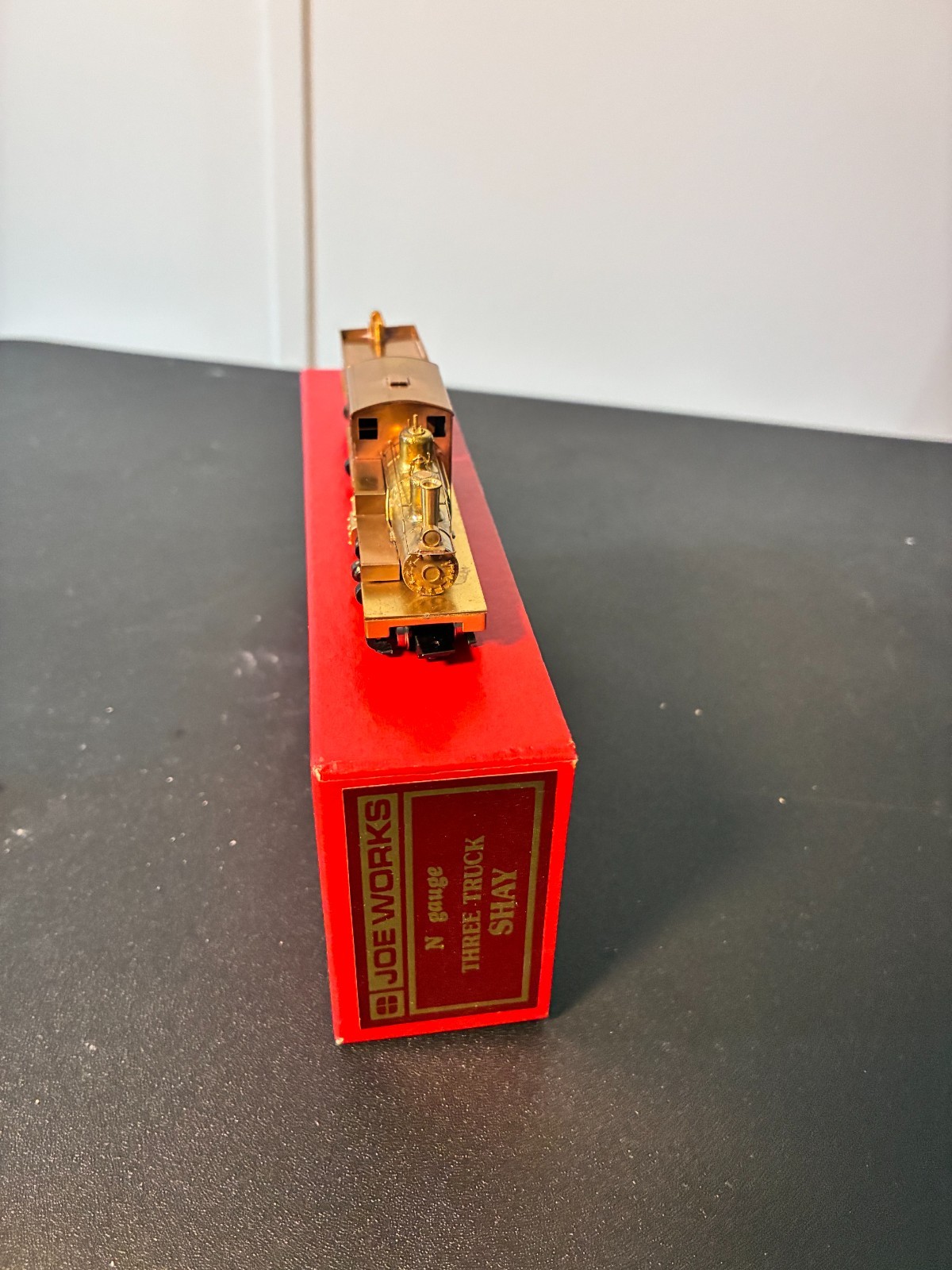 New In Box JOE WORKS N gauge Three Truck Shay, Brass, unpainted, never run