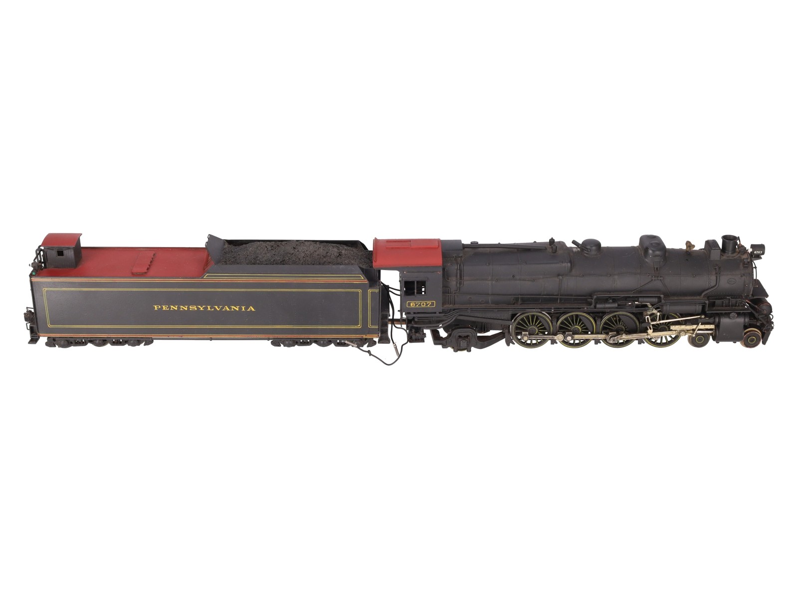 Max Gray O Scale 2-Rail Brass Pennsy M-1-a Steam Locomotive & Tender -Painted EX