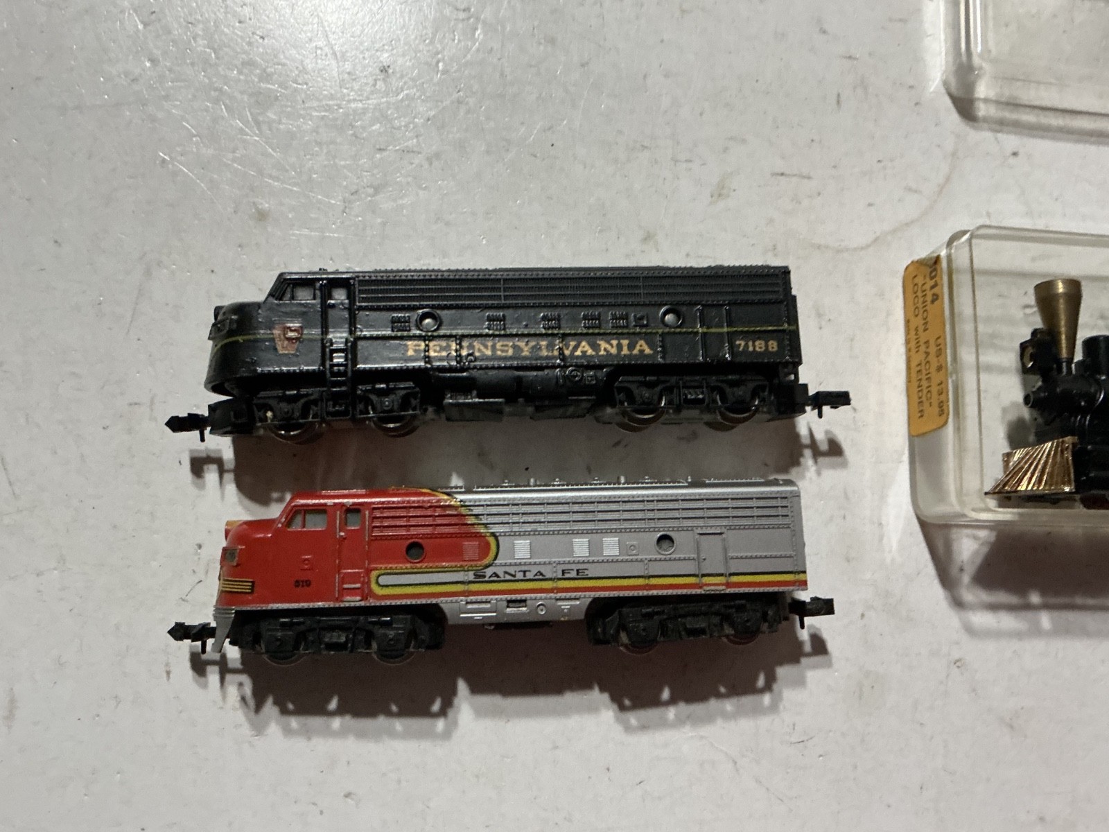 Bachmann/Trix N Gauge : Various Manuf. Freight cars, Engines and Track. Used