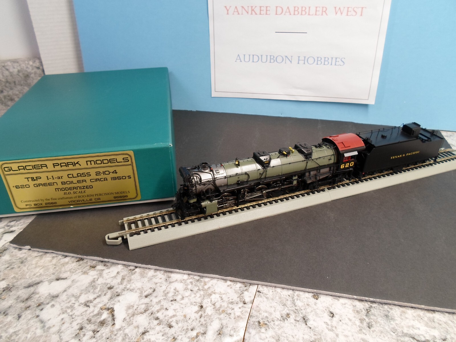 Glacier Park Models T&P I-1-ar Class 2-10-4 #620 Green Boiler Modernized, 1950’s