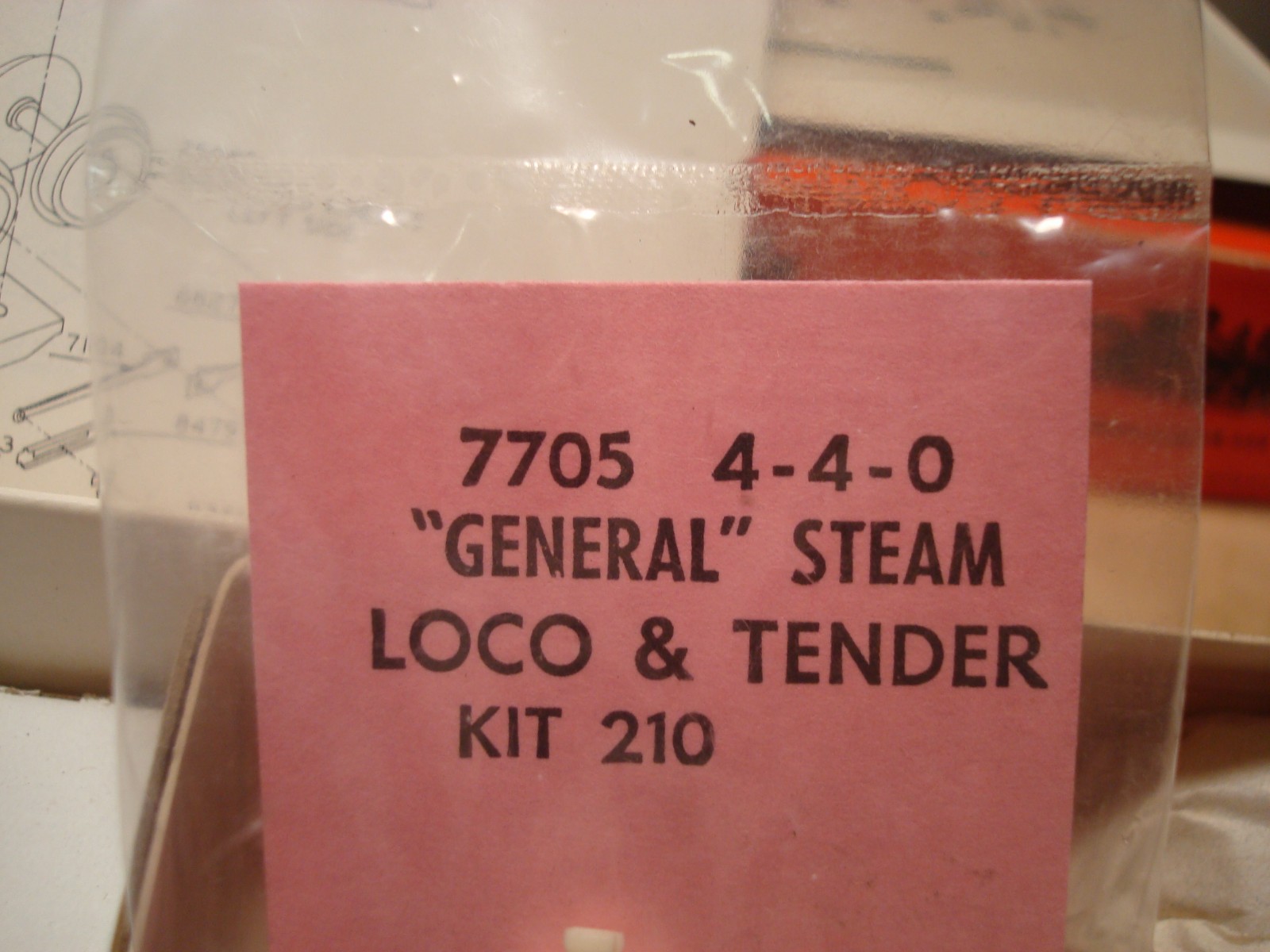 Tyco SteamLocomotiveKit 210 General LocoTender 4-4-0 7705 allparts in sealed bgs