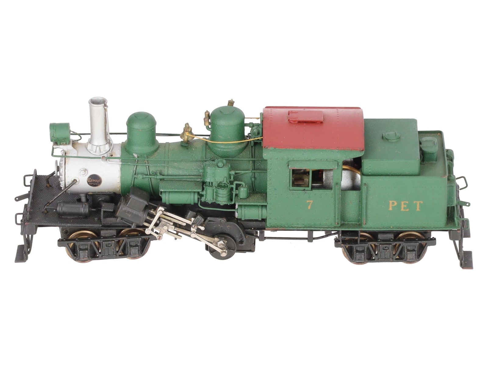 United Models PFM BRASS HO PET Green Climax Class C Logging Steam Locomotive #7