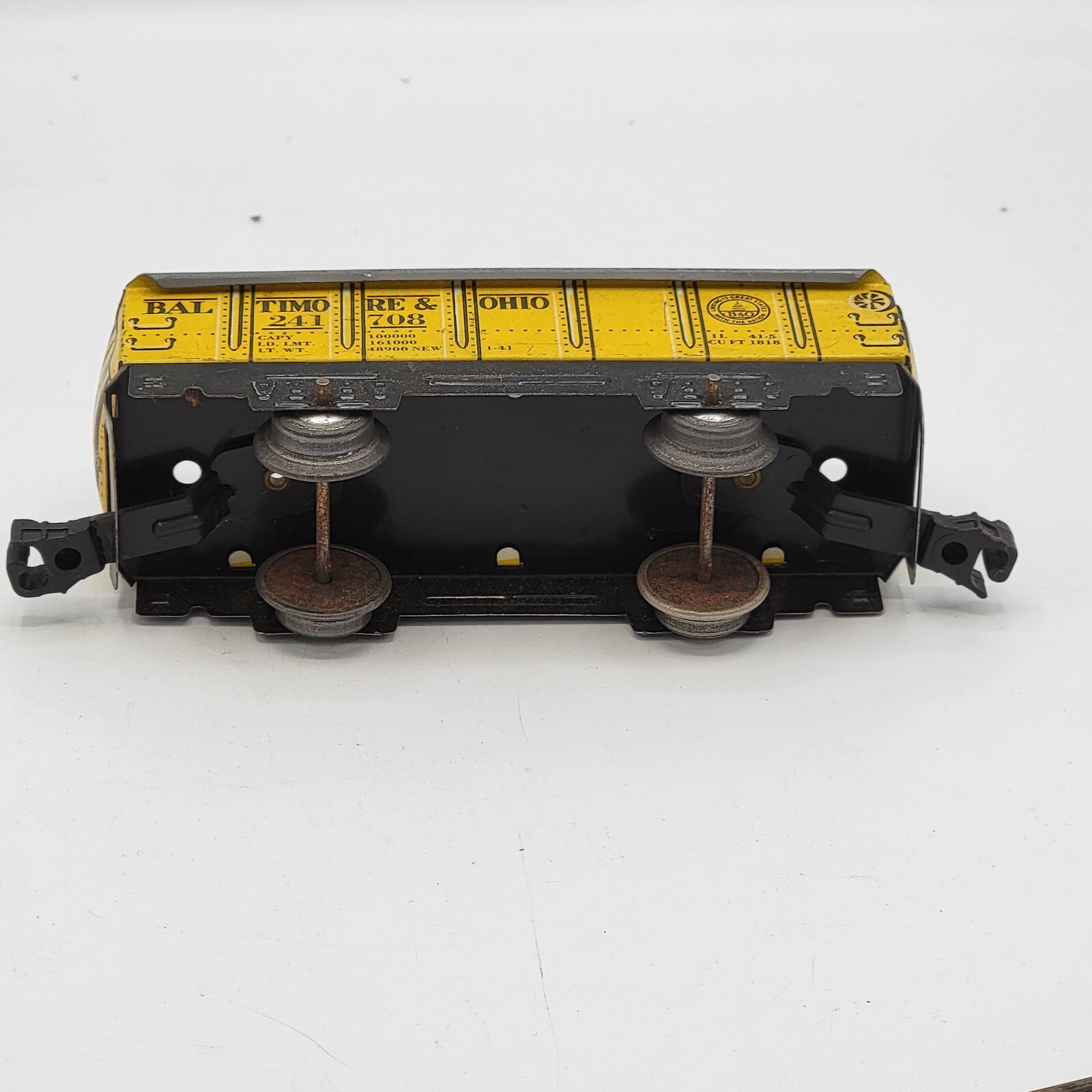 Marx Gondola Car Baltimore & Ohio O Gauge Yellow No. 241708 1950’s CLEAN