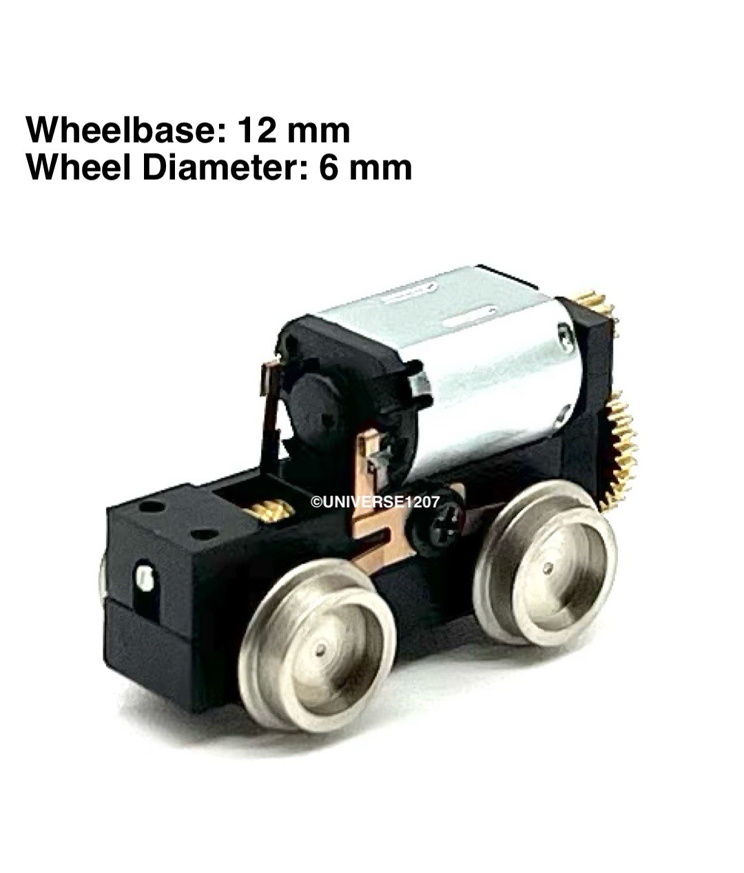 N/HOn30/HOe/009/On18/O9 Narrow Gauge Locomotive Power Drive Chassis 12mm/6mm H0e
