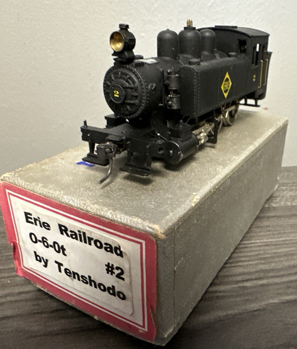 Tenshodo HO #128 0-6-0T Painted as Erie #2 DOES NOT RUN/NEEDS REPAIR & TLC