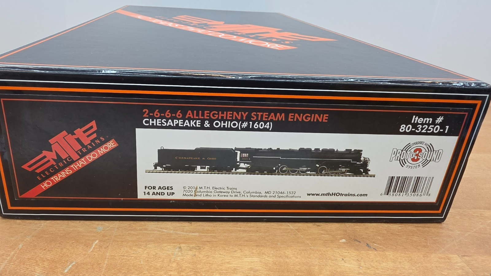 MTH 2-6-6-6 ALLEGHENY Steam Locomotive & Tender #1604 with Protosound