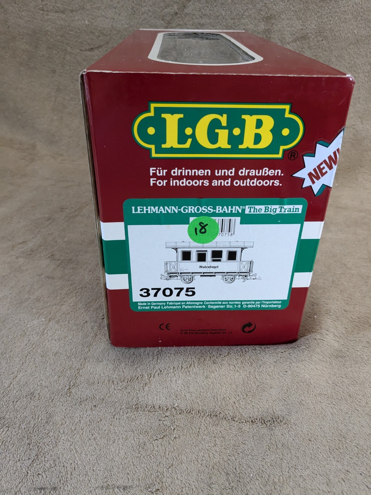 LGB orangener Rosenkogel Personenwagen LGB 37075 Lehmann Gross Bahn