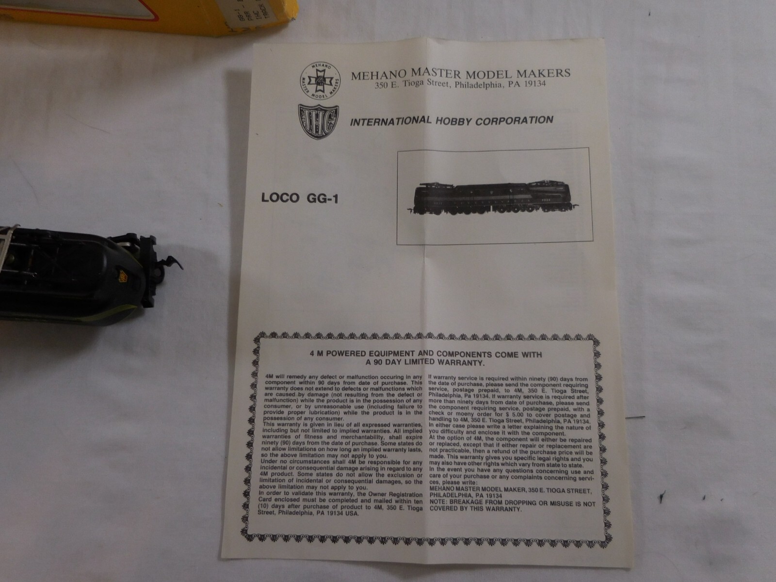 HO Scale IHC Brunswick Green Pennsylvania Dual Drive GG-1 M9301