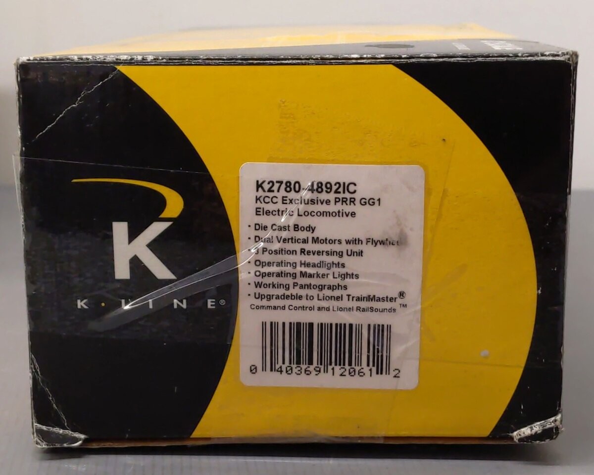 K-Line K2780 O Pennsylvania GG-1 Electric Locomotive #4892 EX/Box