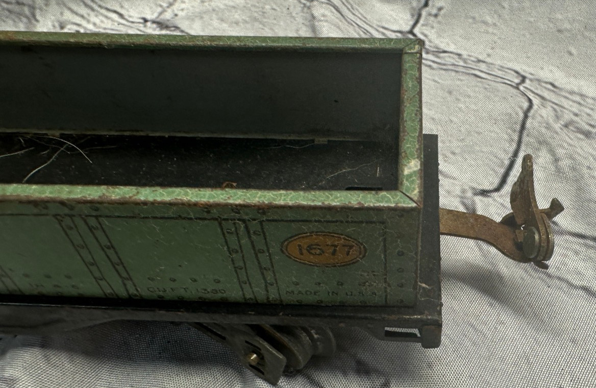 Vintage Lionel Lines Prewar No. 512 Green Gondola Standard Gauge Tinplate Train