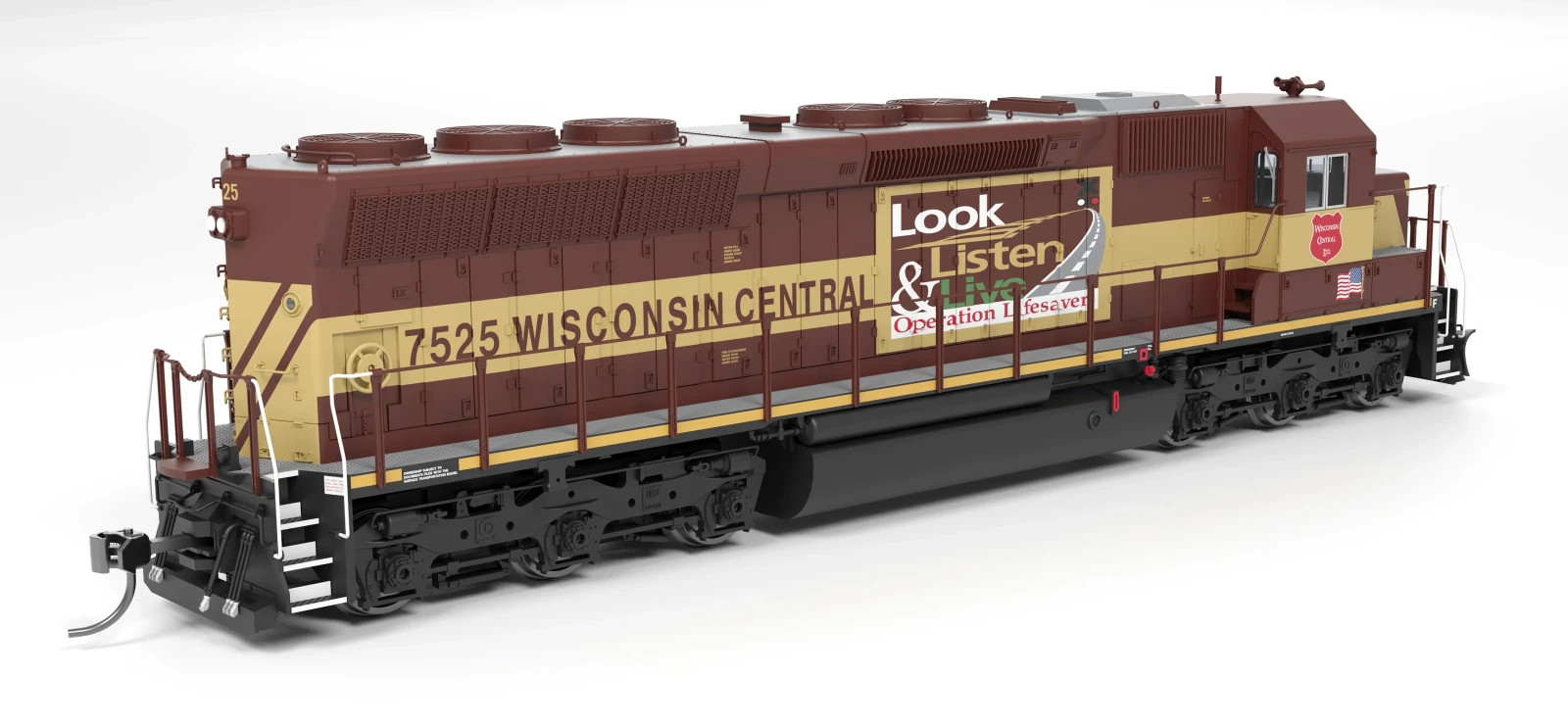 Broadway Limited HO 9822 Wisconsin Central Operation Lifesaver EMD SD45 Diesel