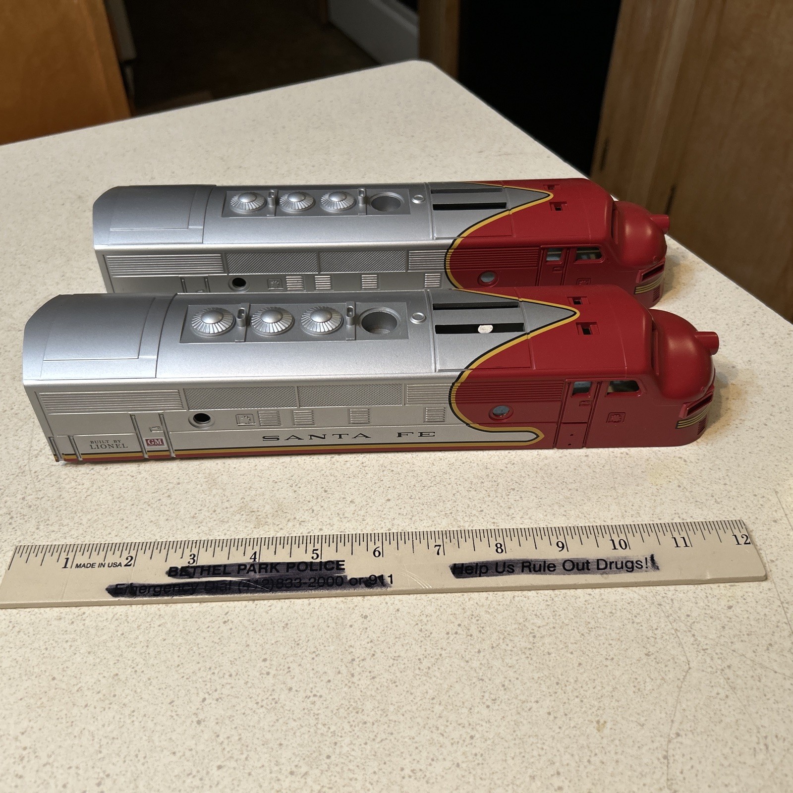 2 Lionel Santa Fe F-3 Diesel O Gauge Shell Only Red And Silver LLC New Nice