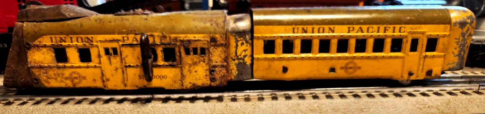 Hafner Overland Flyer Tin WINDUP Loco AND COACH Prewar Antique FOR RESTORATION.