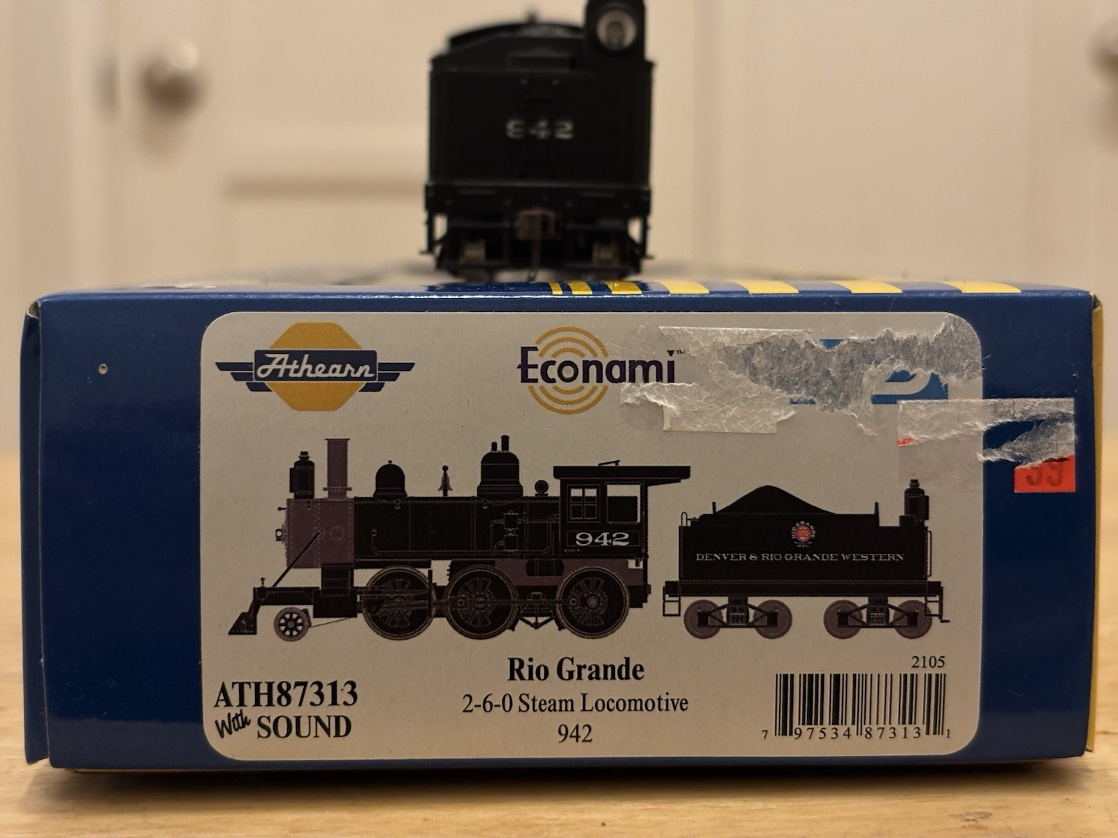 Athearn Ho Scale Rio Grande D&RGW 2-6-0 Steam Locomotive. Used 6 Or Less Times.