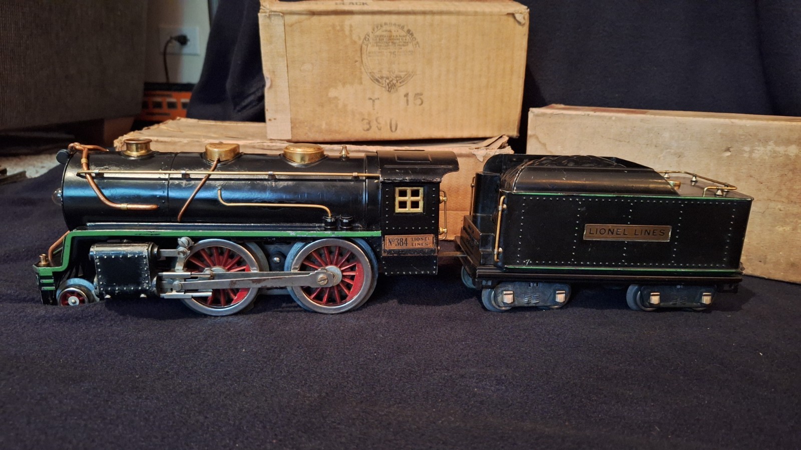 Prewar Lionel Standard Gauge Outfit # 362 384 384t 309 312 Wine w/ Some OBs 1931