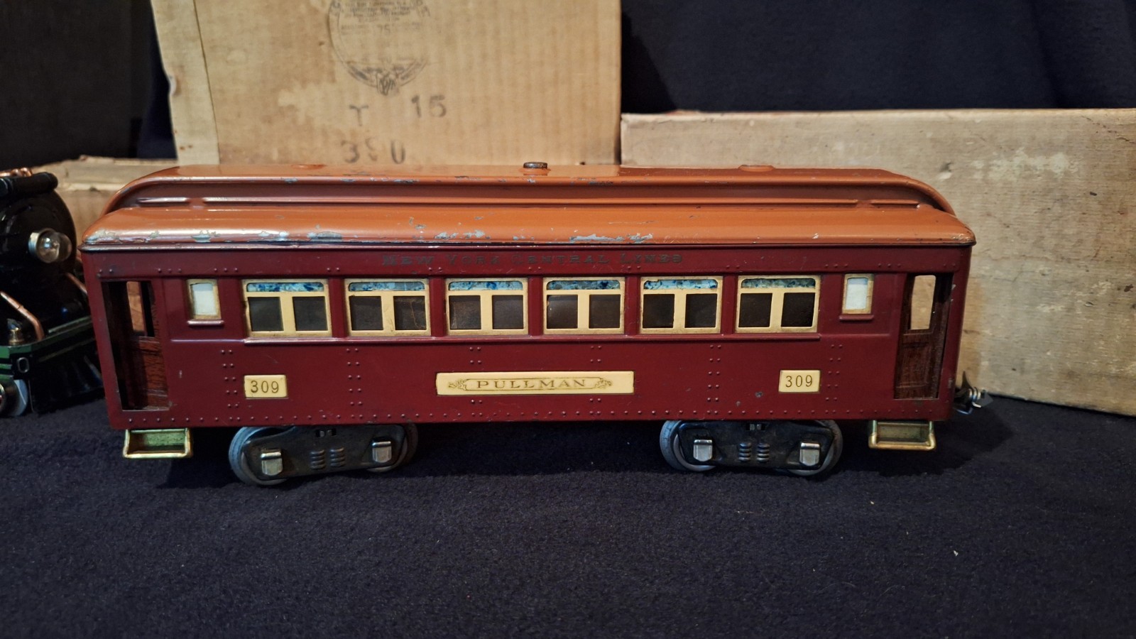 Prewar Lionel Standard Gauge Outfit # 362 384 384t 309 312 Wine w/ Some OBs 1931