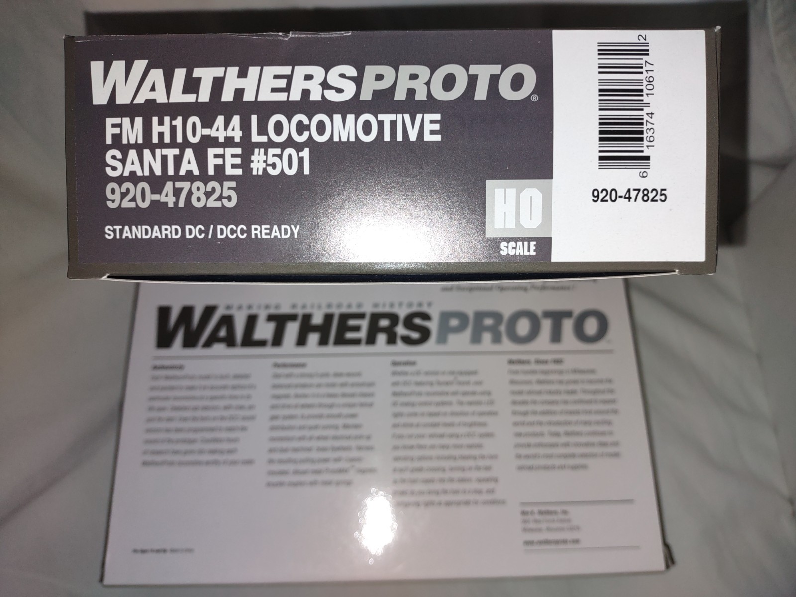 Walthers 47825,FM H10-44,Zebra SantaFe #501 (DCC 8-Pin Motherboard w/LED) NIB