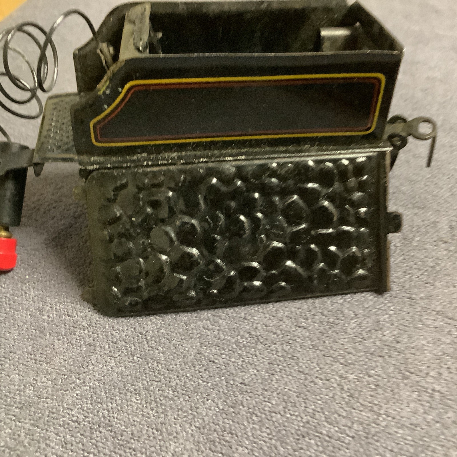 Vintage Fandor Clockwork Locomotive And Tender With Battery Operated Light Used