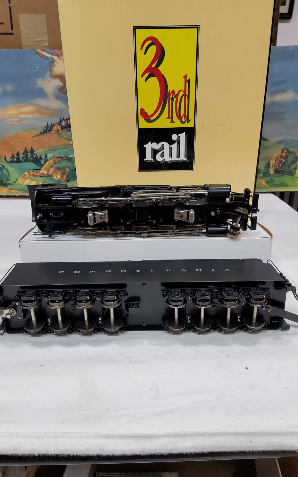 3RD RAIL O SUNSET MODELS BRASS PRR 2-10-0 I-1 LONG TENDER LOCOMOTIVE, RUNS, OB