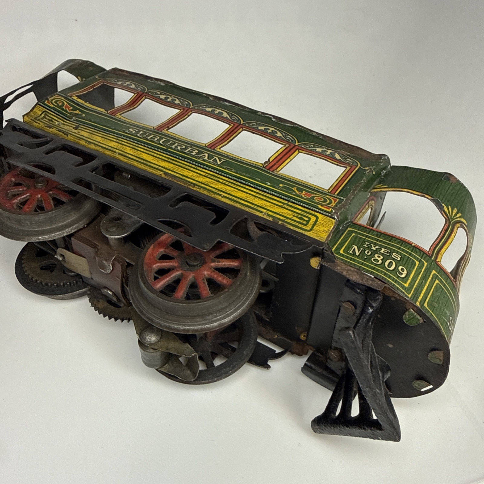 IVES #809 Pre-War Electric Suburban Trolley O Scale Litho