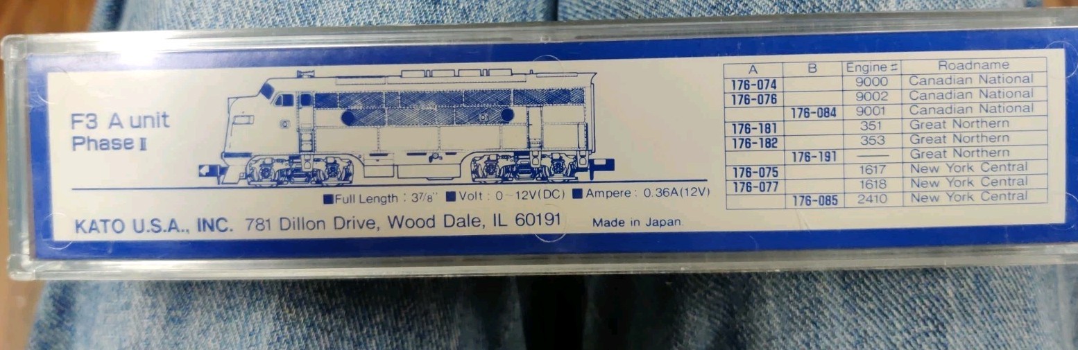 Kato US146 Locomotive F3 A Unit