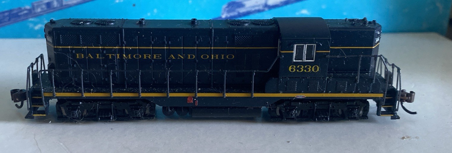 N Scale DCC Equipped GP7 Baltimore Ohio B&O 6330 Non Dynamic Brake Loco Engine