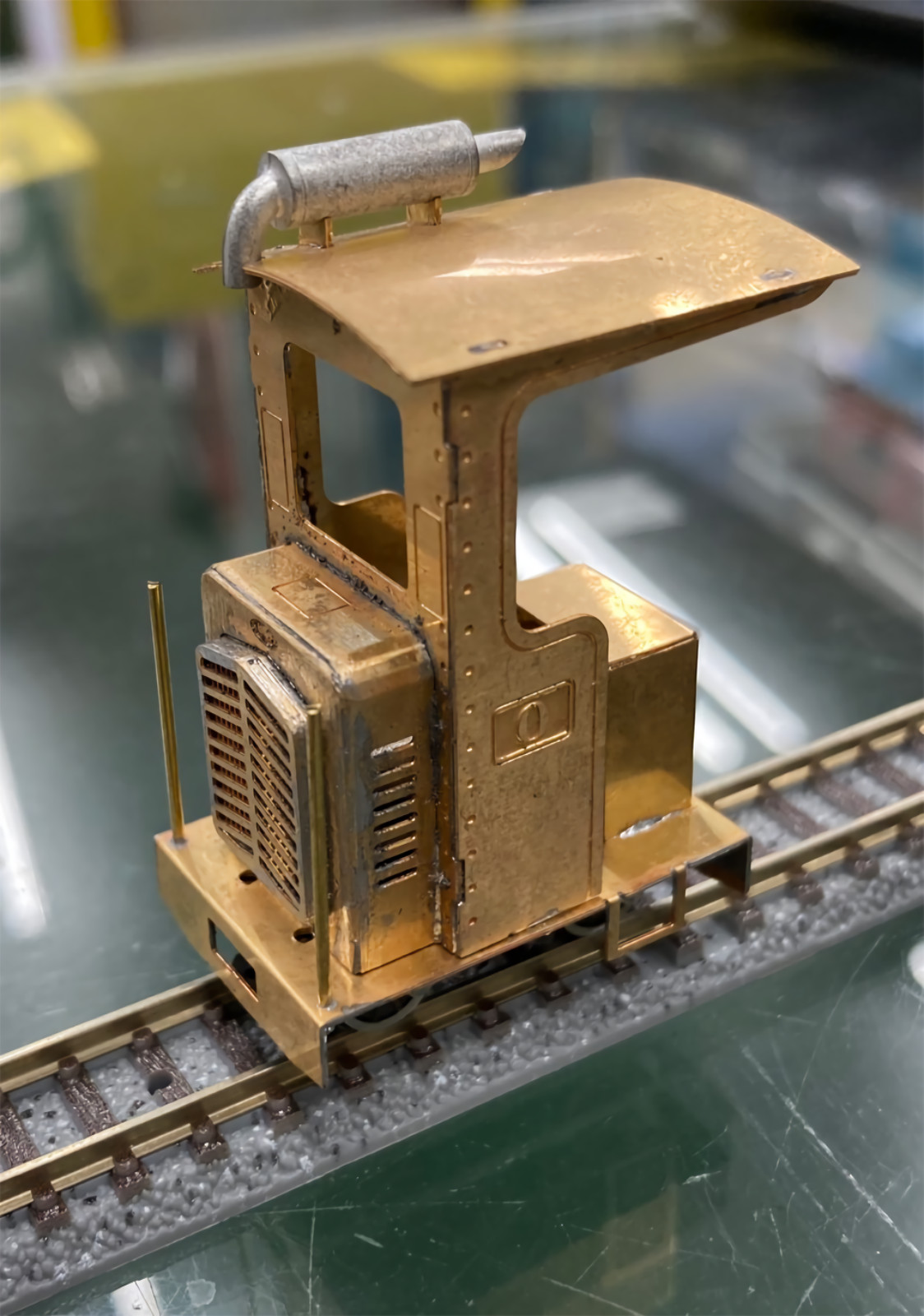 0n18 Scale 2-Axle Rod-Driven Diesel Locomotive Kit Engine Narrow Gauge On18 P.H