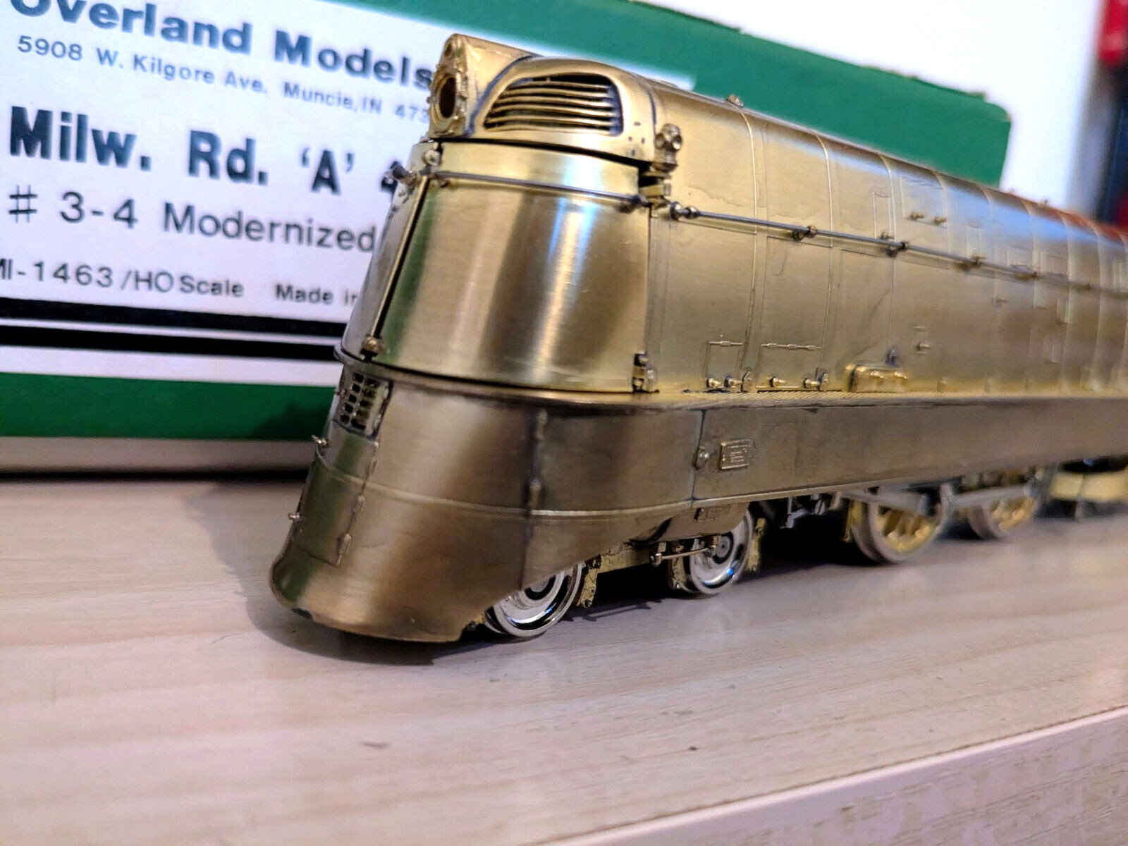 **1 OF 100! OVERLAND BRASS MILW RD CLASS A 4-4-2 #3-4 MODERNIZED HO *”RUNS G@@D!