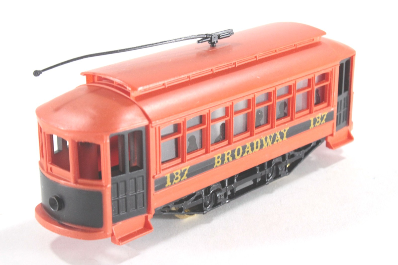 HO Scale Tyco “Broadway” Powered Unlighted Trolley Tested Operates Xlnt Cond