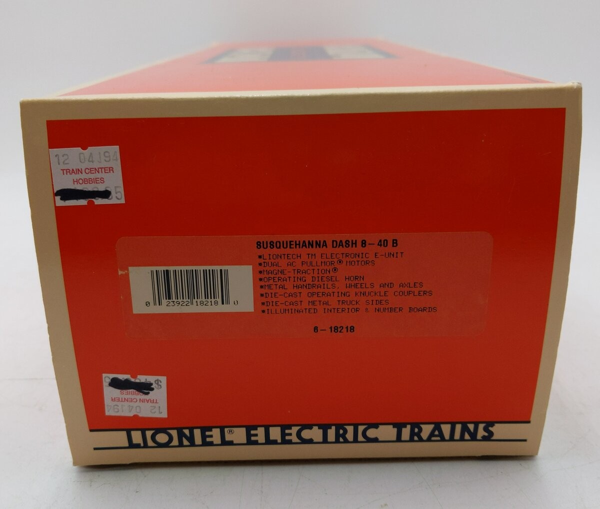 Lionel 6-18218 O Gauge Susquehanna Dash 8-40B Diesel Locomotive #4004 LN/Box