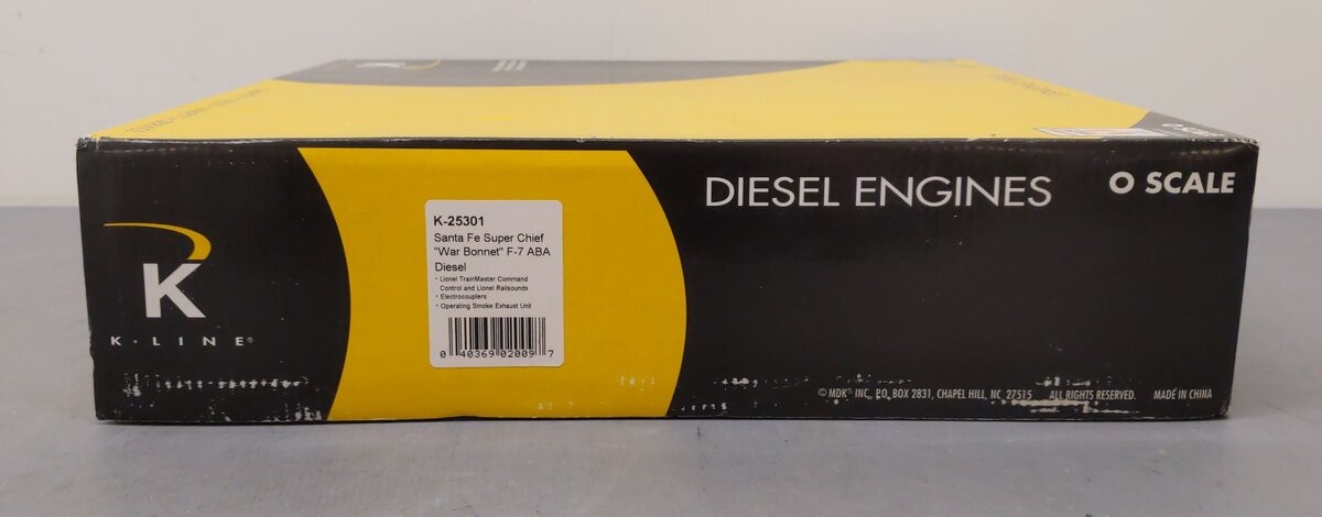 K-Line K25301 O Santa Fe ABA Diesel Loco Set w/TMCC #302 EX/Box