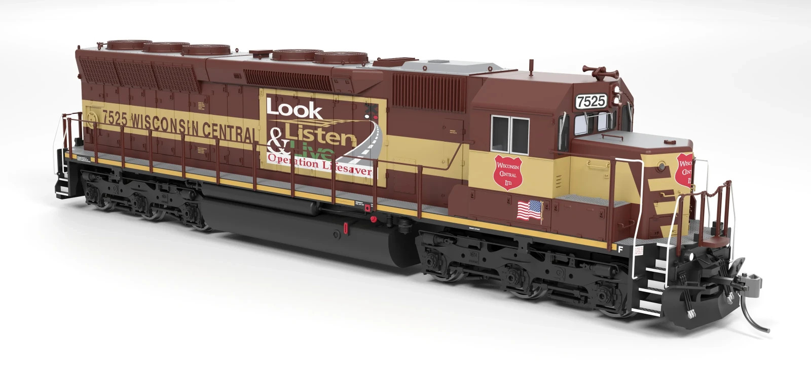 Broadway Limited HO 9822 Wisconsin Central Operation Lifesaver EMD SD45 Diesel