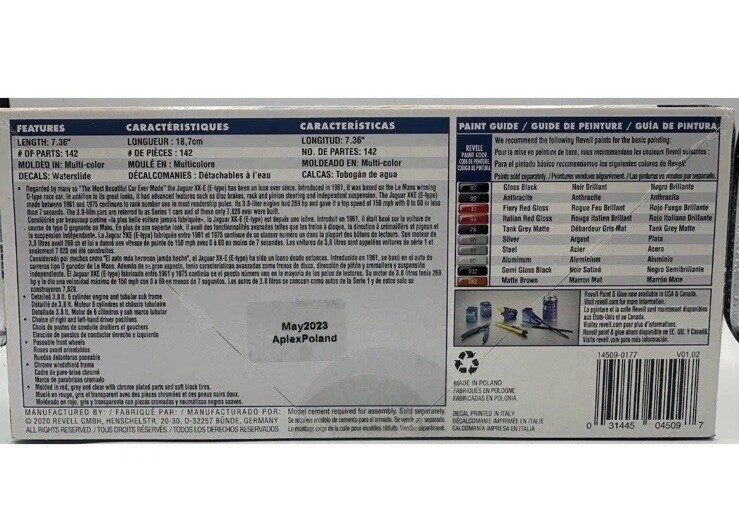 CARRERA REVELL OF AMERICAS INC 1/24 Jaguar XK-E E-Type RMX854509 Plastics NEW IB