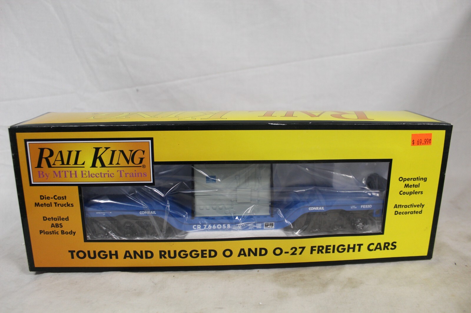MTH Rail King – Conrail Depresses Center Flat Car w/ Transformer Load 30-76509