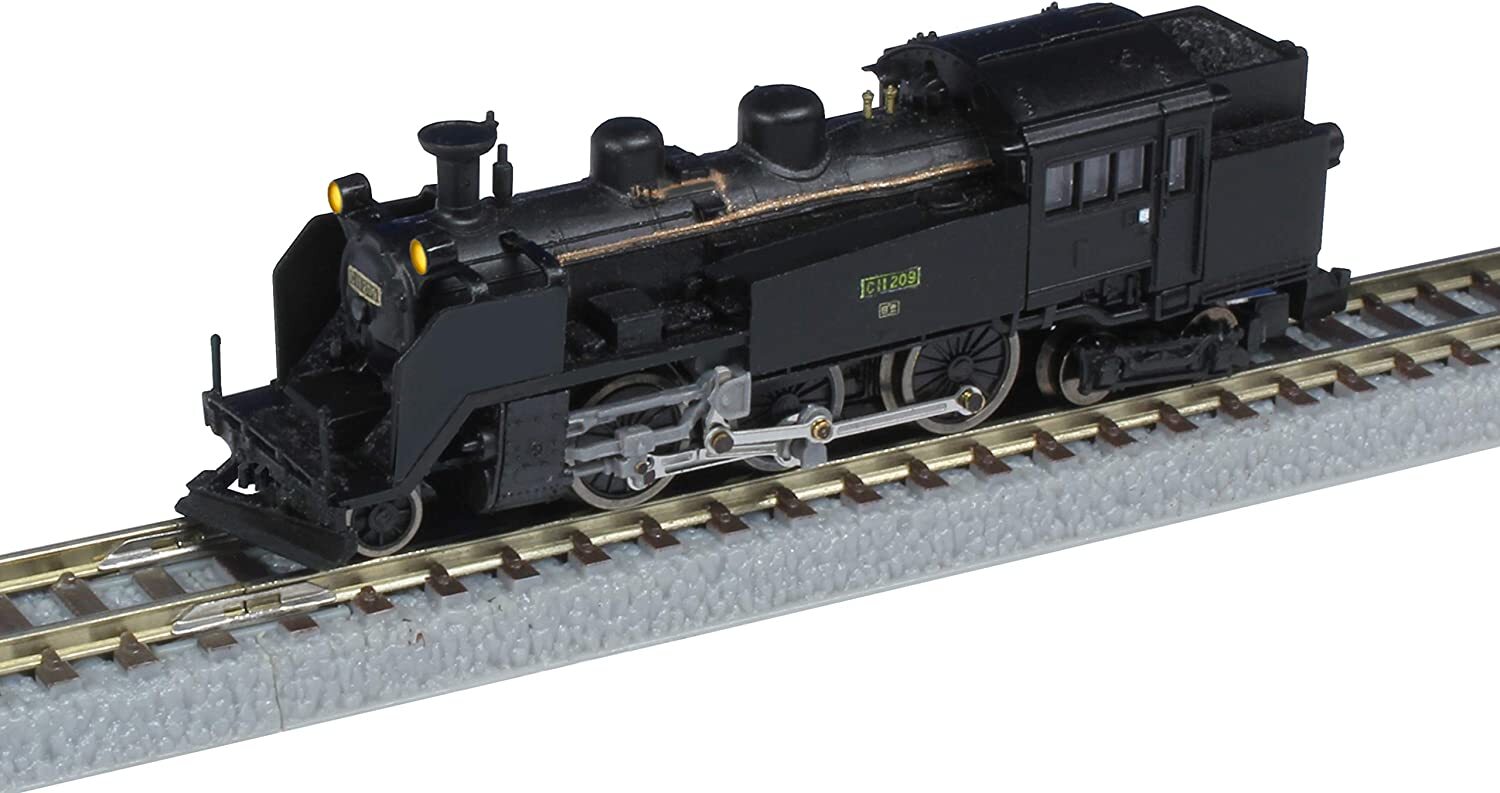 Rokuhan Z Gauge T019-8 JNR C11 No.209 Hokkaido 2-Lamp Type Steam Locomotive F/S