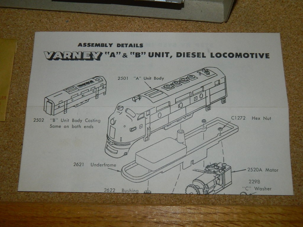 Vintage Varney No. 2515 HO Scale Brute Diesel Kit Locomotive New in the Box