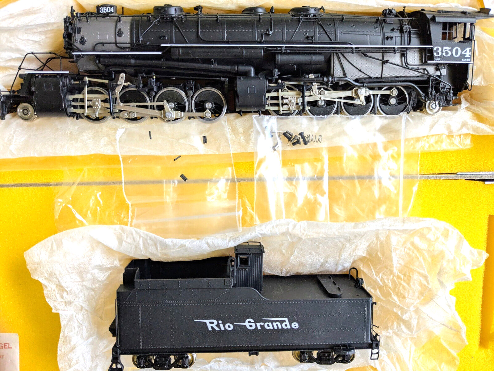 *1 OF 20! W&R BRASS D&RGW L-107 2-8-8-2 W/ EXHAUST STEAM INJECTOR HO *RUNS G@@D!